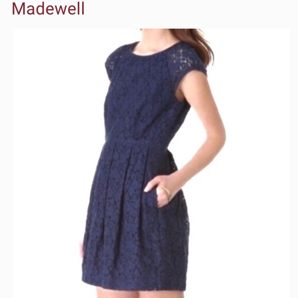 Madewell Blue Lace Dress Size 6